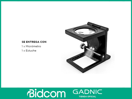 Lupa Cuenta Hilos 4 Gadnic Luz Led Direccional 8x Ajustable