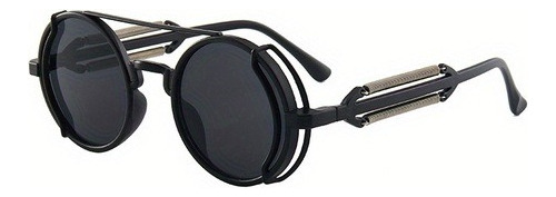 Lentes De Sol Steampunk Moda 2023 Protección Uv400 Negro