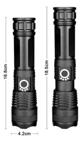 Lanterna Tática Militar Led P50 Recarregável 10000 Lumens