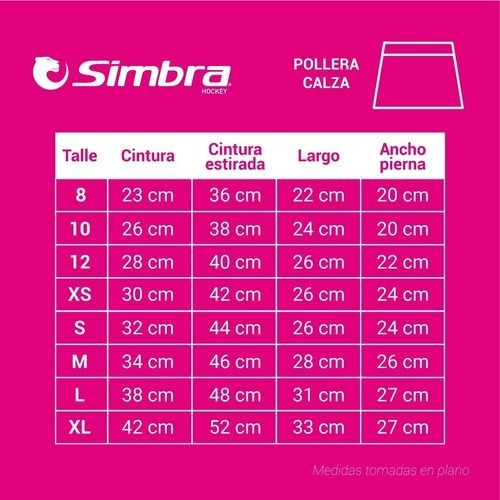 Pollera Simbra Con Calza Hockey Tenis Niñas 8 Al 12