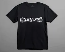 Comprar Remera Algodón Unisex Negra Foo Fighters Logo Pentagrama