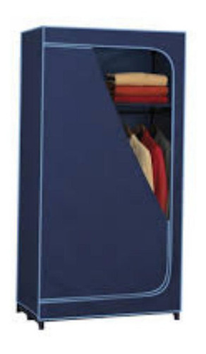 Armario De Tela, 160x85x50 Cm Poliester Azul Marca Rayen