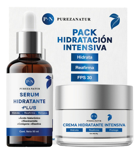 Pack Hidratante Intensivo Serum + Crema Ácido Hialurónico Tipo de piel Todo tipo de piel