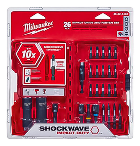 Atornillador Kit De Puntas 26 Piezas Milwaukee