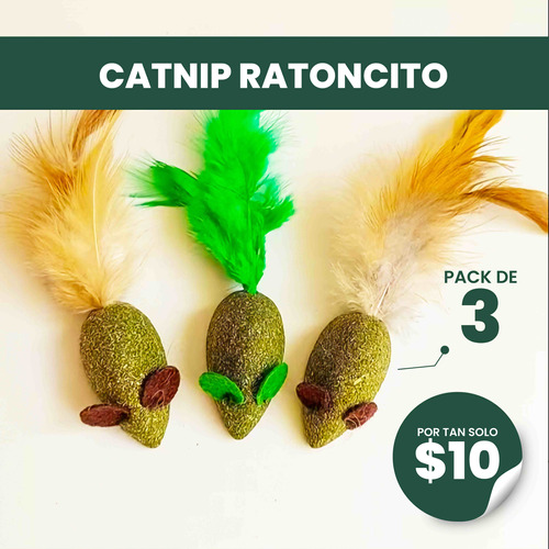 Ratoncitos De Catnip Para Gatos - Pack De 3