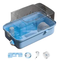 Comprar Capas De Hámster De 2 Capas Con Hábitat De Jaula De Azul