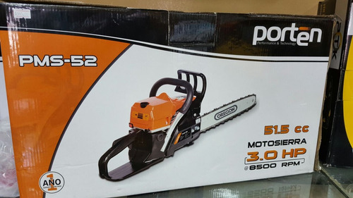 Motosierra De 3hp 51.5cc Espada 50cm Marca Porten Pms-52