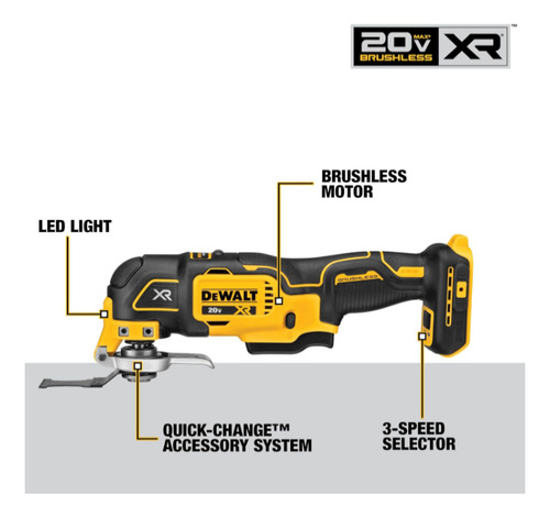 Dewalt Xr Multiherramienta Oscilante 20v Max Brushles Dcs356