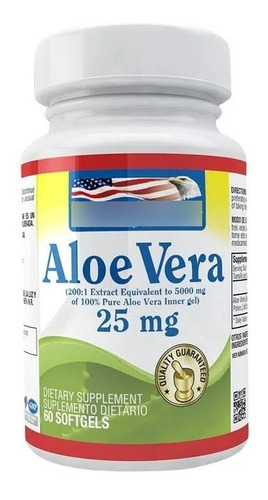 Aloe Vera 25mg 60 Softgels - Unidad a $600