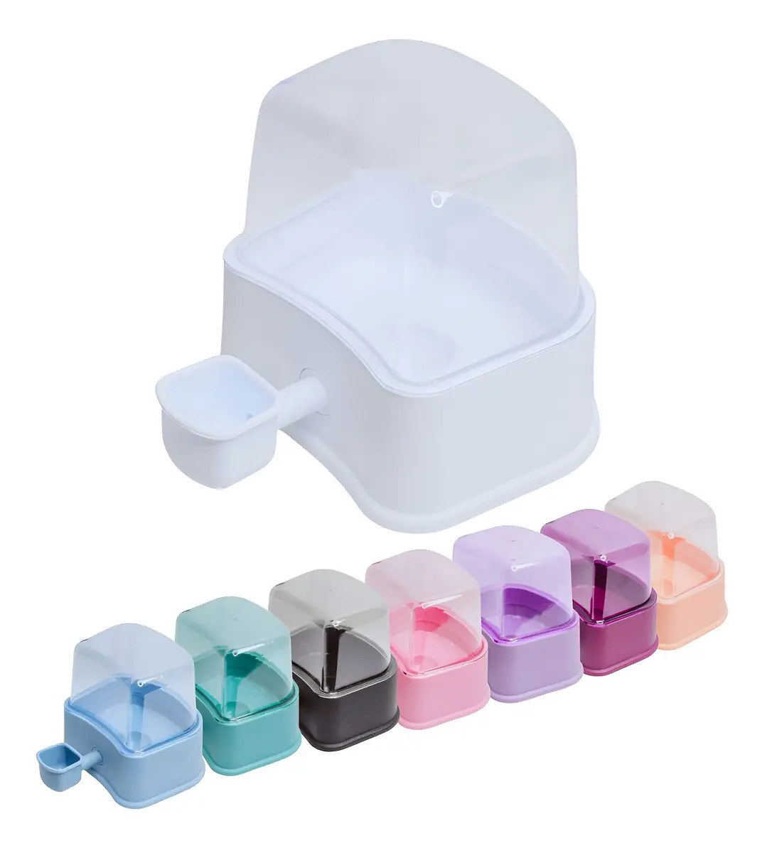 Bebedouro Cães Gatos Pelo Longo 2 Litros Filtro De Carvao Cor Branco