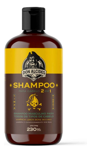 Shampoo Para Cabelo 2 Em 1 Lemon Bone 230ml Don Alcides