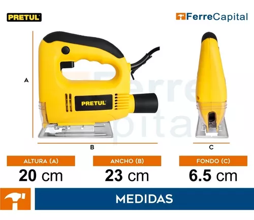 Sierra caladora 400 w 3.1 a marca Pretul – Lumi Material Electrico