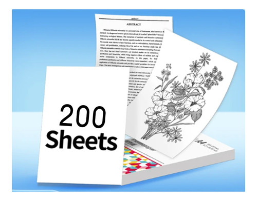 200 Hojas Para Impresora Quick-d De Papel Térmico A4 M08f