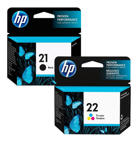 Combo Hp 21 Negro + 22 Color Original C9351al Y C9352al