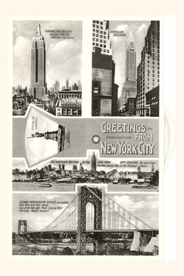 Libro Vintage Journal Greetings From New York City, Scene...