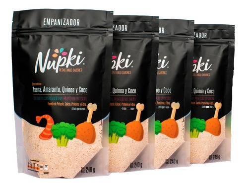 4 Pack Empanizador 240g   · Avena · Amaranto · Quinoa · Coco