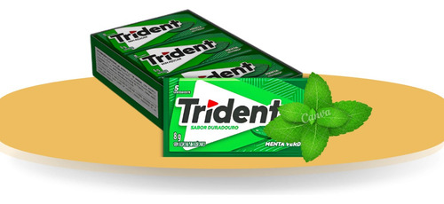 Chiclete Mondelez Trident Sabor Menta - 1 Cx Com 21 Uni.