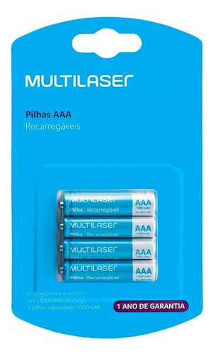 Pila Recargable Mlaser Aaa 1000mah Blister X4 Pilas Triple A