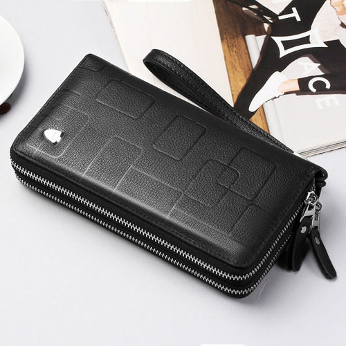 Bolso De Mano De Cuero Multitarjeta For Hombre
