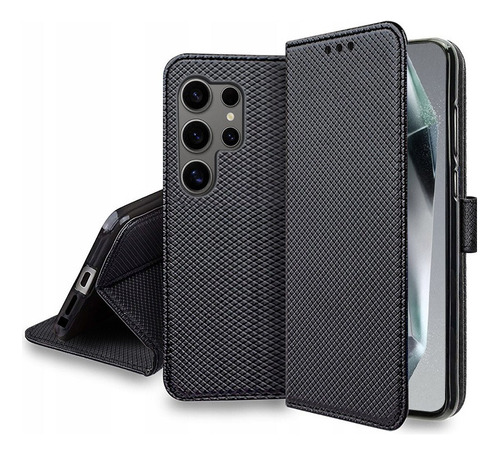 B For Samsung Galaxy S24 Ultra Flip Stand Pu Wallet Card S