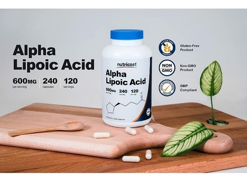 Acido Alpha Lipoico 600 Mg Nutricost 240 Cápsulas +envio