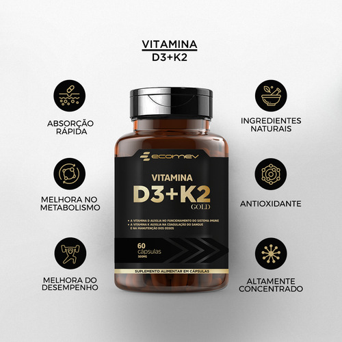 D3 2.000ui K2 Mk7 149mcg + Zinco Quelato 120 Cáps (1 Ao Dia) Sabor Sem sabor