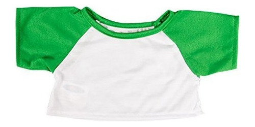 Camiseta Blanca Con Mangas Verdes La Ropa De Oso De Peluche 