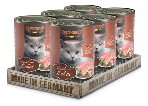 Leonardo Cat Food Vacuno 400g Pack 6 Unidades