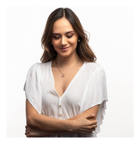Luckyly Collar De Mujer Corazón E Infinito Con Zirconia