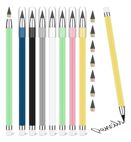 Lápiz Sin Tinta Hotut, 7pcs Forever Pencil Lápiz Infinito Co