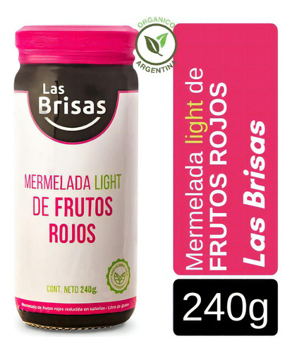 Mermelada Light De Frutos Rojos Organica 240g Las Brisas