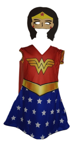 Fantasia Infantil Roupa Mulher Heroína Com Máscara
