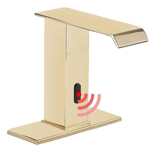 Grifo De Lavabo Dorado Sin Contacto Sensor Automático