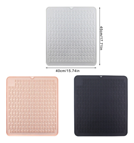 (bk) Tapete De Secagem De Pratos De Silicone Resistente Ao C