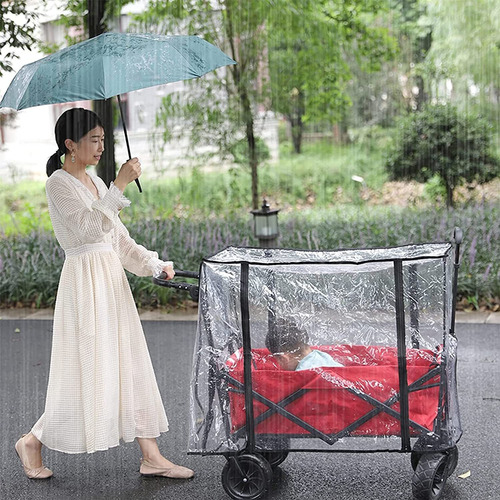 Folding Wagon Rain Cover Canopy Trolley Cart Accessories, Co