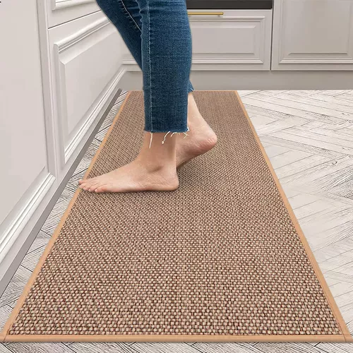  Alfombras y tapetes de cocina antideslizantes, lavables,  absorbentes para cocina, parte delantera del fregadero, tapetes de cocina  para suelo (gris, 20 x 47 pulgadas) : Hogar y Cocina