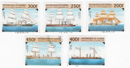 Estampillas Guinea Francesa 1987 Barcos