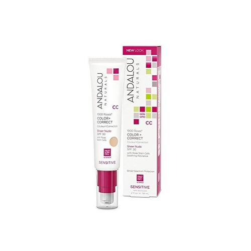 Andalou Naturals 1000 Roses Cc Color + Spf Correcta Desnuda 