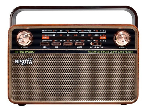 Radio Am/fm  Estilo Vintage Con Mp3/bt/aux