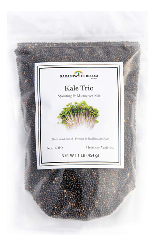 Mezcla Kale Trio Para Germinación Y Microgreens Semillas De