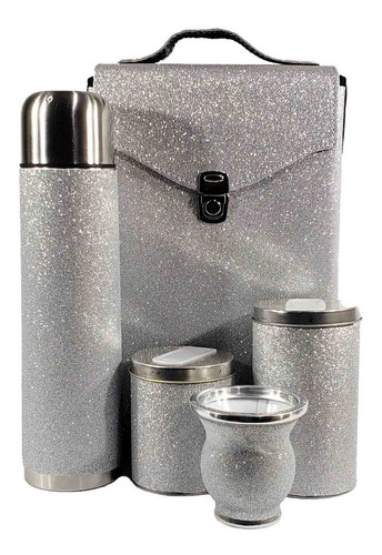 Set Matero Premium Bolso Rigido Termo Mate Bombilla Latas 