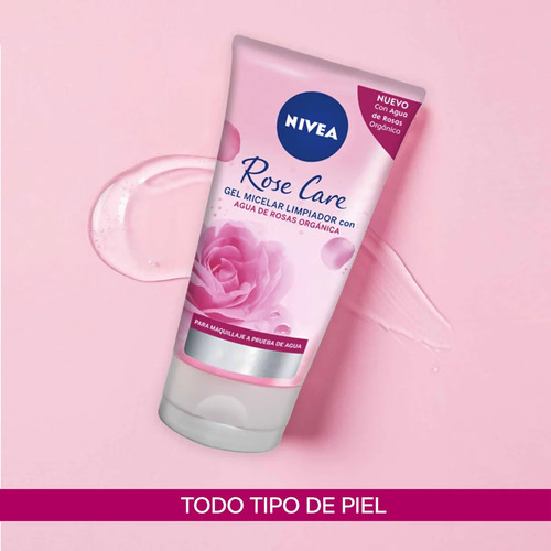 Nivea Gel Micelar Rose Care Con Agua De Rosas 150ml Todo Tipo De Piel Día/noche