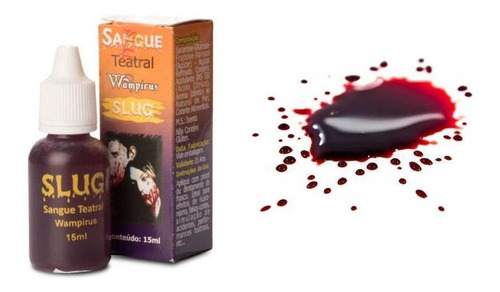 Imagem 2 de 4 de Sangue Falso Comestível Vermelho Wampirus Slug 15ml