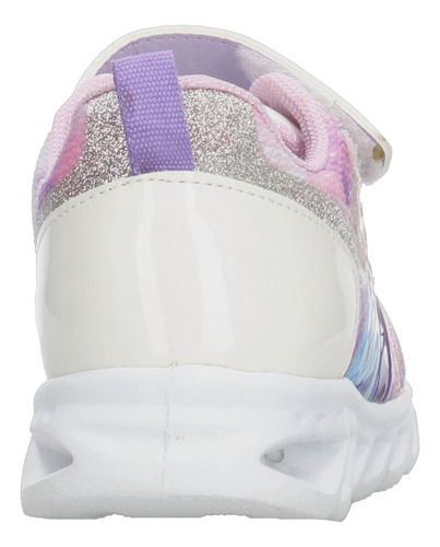 Tenis Niña Frozen Lila Disney Princesas Luces Led Ajustable Cómodo Infantil T18-22