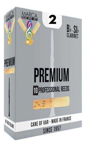 Cañas Marca Modelo Premium Para Clarinete Bb Caja De 10u
