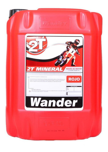 Aceite 2 T Mineral Moto Wander Balde X 20lt