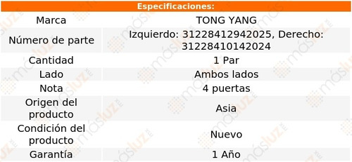 Kit Biseles Para Faro Bmw 320i 02/05 Tong Yang