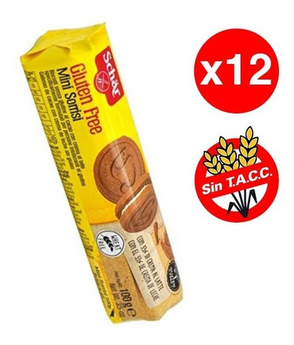 Galletitas Mini Sorrisi Rellenas Sin Tacc Schär Caja X 12 Un