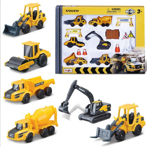 Set Maquinas De Construccion Maisto Mini Work Volvo