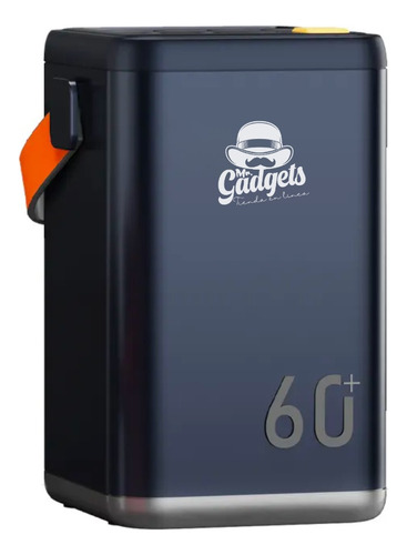 Mr. Gadgets Power Bank 60,000 Mah Bateria Portatil Compacta Carga Rapida Usb-c Compatible Con Laptops, Display Lcd, Usb-a, Linterna Integrada, Color Azul